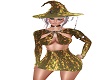 floppy golden witch hat