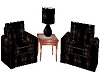 dark carmel chairs