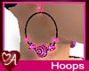 Hot Pink Hoops w/ Beads