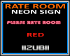 RATE ROOM Red Neon Sign