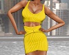 Ribbed Yellow Dress