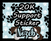 20K Supprt Sticker