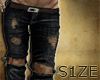 [S1ZE]Black RIPPED Jeans