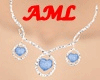 Blue  hearts necklaces