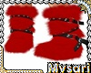 Fur Faux Boots Red/Black