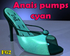 Anais pumps cyan