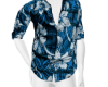 FK|Flower Shirt Blue