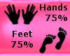 Hands 75% - Feet 75%