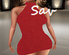 Red Knit Halter Dress[RL