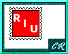 (CR)RIU stamp red