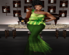 TEF  GREEN  ROSE GOWN