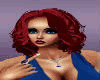 Deep red short curly