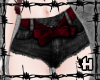 |H| Black Shorts+Bow Red