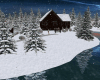 winter cabin xmas-deco