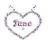 June Birth Stone Heart