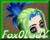 FOX~Green and Blue Punk