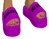 bank purple slippers