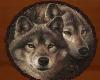brown wolves rug
