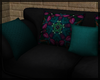 Black/Teal  Couch