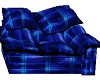 blue checkered  couch