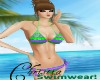 Purple-Greenini Bikini!!