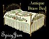 Antique Brass Bed White