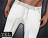 [Yel] White pants M