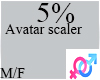 C. 5% Avatar Scaler