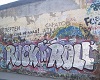 Rock & Roll Graffiti Wal