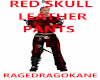 RED SKULL LEATHER PANTS