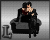 *L* Love couch in black
