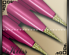 .:K:. Pink/Gold Tip Nail