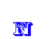 Animated blue N letter