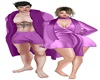 MY Purple Silk Robe - M