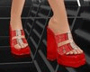 Vinyl red heels