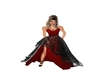 Red Black Evening Gown