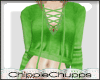 Laced Cropped Green