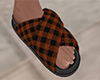 Orange Sandals Plaid (M)