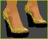 Lime Net Wedge Shoes