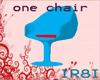One chair blue