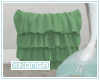 Sea Green Frills Pillow