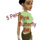 EG 5pc Pink Butterfly 