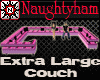 (N) Pink Stripe L Couch