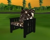 Black Foral Patio Chair
