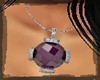 silver necklace violet