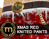 SIB - Xmas Red Knit Pant