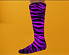 Lavender Tiger Stripe Socks TALL (F)