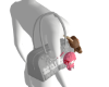 SC White Labubu Bag
