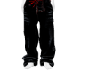 Y2K Baggy Jeans Blck/Red