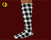 BW Plaid Socks Tall (F)